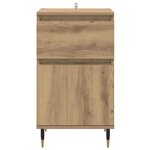 vidaXL Buffet Chêne artisanal 40 x 35 x 70 cm Bois d'ingénierie et fer