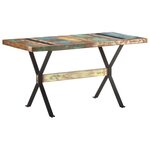 vidaXL Table de salle à manger 140x70x76cm Bois de récupération massif