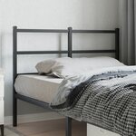 vidaXL Tête de lit métal noir 120 cm