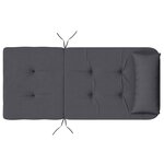vidaXL Coussins de chaise adirondack lot de 2 anthracite tissu oxford