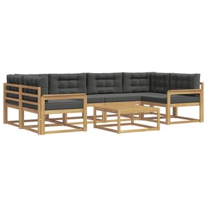 vidaXL Ensemble de canapés d'extérieur 5 pc Blanc et anthracite