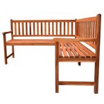 vidaXL Banc d'angle de jardin avec coussins 150cm Bois d'acacia massif