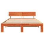 vidaXL Cadre de lit Marron 150 x 200 cm Bois de pin massif
