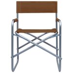 vidaXL Chaises de metteur en scène lot de 2 Acier Marron