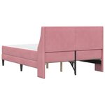 vidaXL Cadre de lit avec matelas Rose 140 x 190 cm Velours