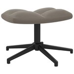 vidaXL Chaise de relaxation avec tabouret Gris clair Velours