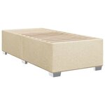 vidaXL Sommier à lattes de lit avec matelas Crème 80x200 cm Tissu