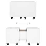 vidaXL Table basse blanc 60x60x38 cm bois d'ingénierie