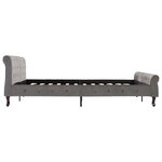 vidaXL Cadre de lit Gris Velours 180x200 cm