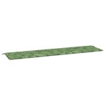 vidaXL Coussin de banc de jardin motif de feuilles 200x50x3 cm tissu