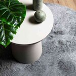 vidaXL Tapis Shaggy à poils longs NAVARRA gris argenté 100x100 cm