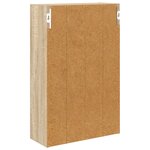 vidaXL Armoire murale de salle de bain Chêne Sonoma 40 x 16 x 62 5 cm