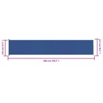 vidaXL Auvent latéral rétractable de patio 117x600 cm Bleu