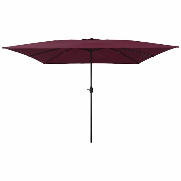 vidaXL Parasol de jardin Rouge et Noir 295 x 295 x 245 cm