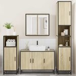 vidaXL Ensemble de meubles de salle de bain 4 Pièces chêne sonoma