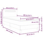 vidaXL Cadre de Lit avec Matelas Noir 90 x 200 cm Faux cuir
