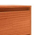 vidaXL Buffet avec tiroir Marron 111 x 34 x 75 cm Bois de pin massif