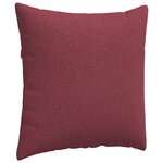 vidaXL Coussins de canapé 2 Pièces Bordeaux 80 x 80 cm tissu