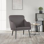 vidaXL Fauteuil Gris 63x76x80 cm Similicuir