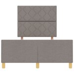 vidaXL Cadre de lit en Taupe - 120x190 cm  Tissu