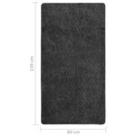vidaXL Tapis shaggy antidérapant Gris 80x150 cm