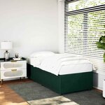vidaXL Cadre de lit sans matelas vert foncé 100x200 cm velours
