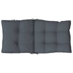 vidaXL Coussins de chaise à dossier bas lot de 2 anthracite