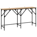 vidaXL Table console chêne artisanal 140 x 29 x 75 cm