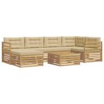 vidaXL Ensemble de canapés d'extérieur 7 pc Blanc et Beige