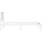 vidaXL Cadre de lit métal sans matelas avec tête de lit blanc 75x190cm