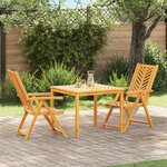 vidaXL Ensemble de salle à manger de jardin en 3 pièces en bois massif d'acacia