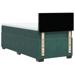 vidaXL Sommier à lattes de lit avec matelas Vert foncé 90x200 cm