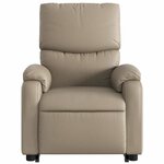 vidaXL Fauteuil inclinable de massage électrique cappuccino similicuir