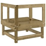 vidaXL Canapé d'angle de jardin bois de pin imprégné