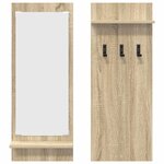vidaXL Porte-manteau mural avec étagère Chêne sonoma 70 x 10 x 90 cm