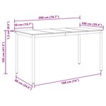 vidaXL Table de salle à manger / Table de repas Bois d'ingénierie