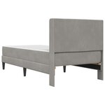 vidaXL Cadre de lit avec matelas Gris clair 100 x 200 cm Velours