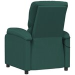 vidaXL Fauteuil de massage Vert foncé Tissu