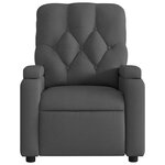 vidaXL Fauteuil de massage inclinable Gris foncé Tissu