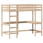 vidaXL Lit superposé avec bureau 100x200 cm bois de pin massif