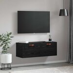 vidaXL Meuble mural Chêne noir 100 x 36.5 x 35 cm Bois d'ingénierie