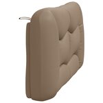 vidaXL Coussin de tête de lit Hvar cappuccino 120 cm similicuir