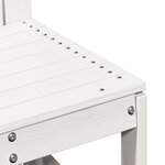 vidaXL Salon de jardin 3 Pièces blanc bois massif de pin