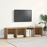 vidaXL Meuble TV chêne artisanal 120x34x37 cm bois d'ingénierie