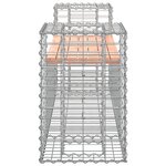 vidaXL Banc de jardin design gabion 183x41x60 5 cm bois massif douglas