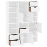 vidaXL Armoires latérales 6 Pièces ODDA blanc 40x24x79 cm bois massif pin