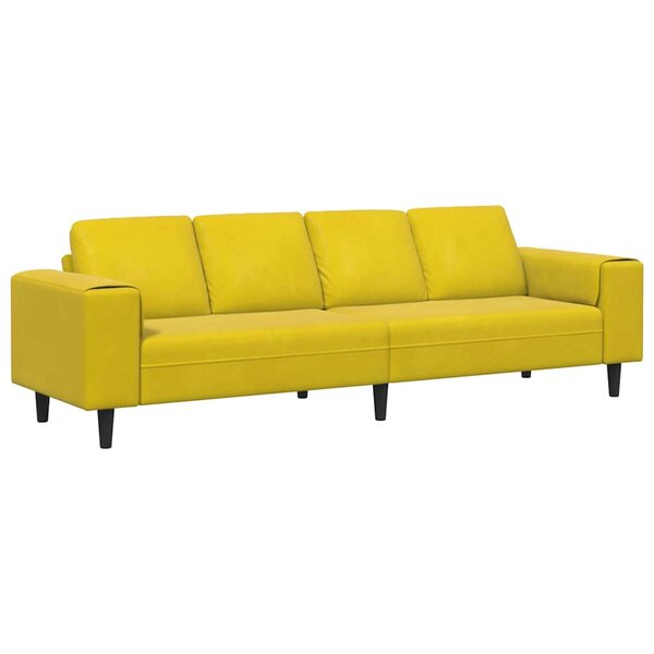 vidaXL Canapé de salon Jaune 250 x 77 x 76 cm