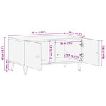 vidaXL Table basse 80x50x40 cm bois de manguier massif