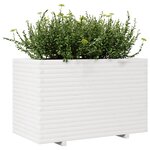 vidaXL Jardinière blanc 110x60x72 cm bois de pin massif