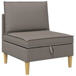 vidaXL Canapé modulaire avec rangement 5 Pièces Taupe Tissu